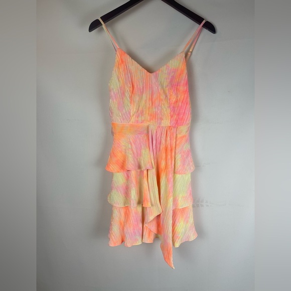 NWT 4S13NNA Multicolor Shay Pleated Tie-Dye Mini Dress – Lined (Size S) - Picture 12 of 12